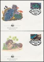 WWF: Marine animals set on 4 FDC WWF: Tengeri élőlények sor 4 db FDC-n