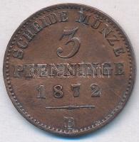 Német Államok / Poroszország 1872B 3pf Cu T:2- ph.
German States / Prussia 1872B 3 Pfennig Cu C:VF ...