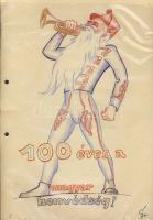 100 éves a Honvédség 1948 Nagy Árpád grafika 20x30cm