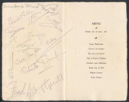 cca 1925-1927 3 db japán fametszetes menükártya, közte SS Baikal Maru utasszállító hajó is / 3 Japan...