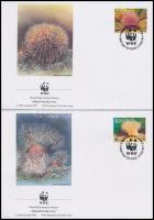 WWF: Tengeri növények 4-es csík + 4 db FDC + 4 db CM WWF Sea plants stripe of 4 + 4 FDC + 4 CM