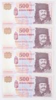 2010. 500Ft "EA" (4x) sorszámkövetők T:I