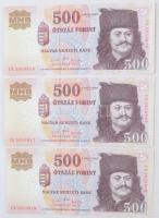 2011. 500Ft "EB" (3x) sorszámkövetők T:I