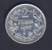Belgium 1909. 2Fr Ag flamand nyelvű variáns pontok nélkül T:2- k.