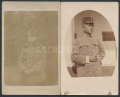 cca 1910-1950 5 db Katonai fotó, 14x9 cm