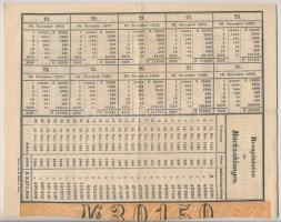 Ausztria / Bécs 1847. Gróf Eszterházy Kázmér részlegesen beváltható kötvény 20Fl-ról, szárazpecsétte...