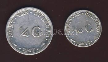Curacao 1947. 1/10G Ag + 1/4G Ag T:2,2/3