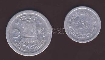 Holland Kelet India 1915. 1/4G Ag + 1920. 1/10G Ag T:3/4+