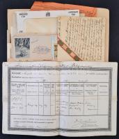 Vegyes papírrégiség tétel: emléklap, szórólapok, stb