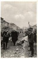 1940 Szászrégen, Reghin; bevonulás, Horthy Miklós / entry of the Hungarian troops, Horthy (EK)