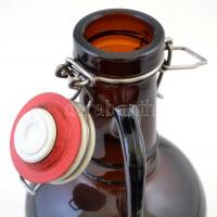 Nagyméretű csatos sörös kancsó, hibátlan, jelzett, 2 l, m: 33 cm