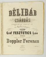 cca 1846-1850 6 db különböző régi kotta(Téli dal, Aszódi emlék, Matyusházi emlék, Győri viszony, stb...