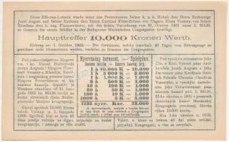 Budapest 1903. "Tanuló Sorsjegy" 1K értékben, felülbélyegzéssel T:I,I-
