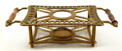 Régi réz melegentartó, 6x23x10 cm