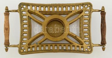 Régi réz melegentartó, 6x23x10 cm