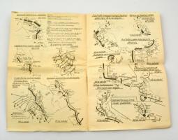 Az első világháború csatáinak vázlatai, tűzött füzetben, vázlat mellékletek, rajzolta Bitay István