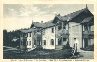 Felsőzúgófürdő, Kupele Vysne Ruzbachy; Villa Karolina nyaraló, Bernat Blayer kiadása / villa (fa)