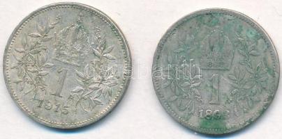 Ausztria 1893-1915. 1K Ag "Ferenc József" (2x) T:2-,3 szennyeződés 
Austria 1893-1915. 1 ...