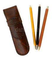 3 db Régi Versatil töltőceruza, bőr tokban.