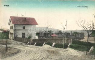 Gács, Halic; Vasútállomás / railway station (EK)