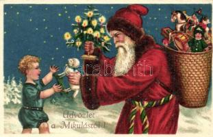 Mikulás / Saint Nicholas, W.S.S.B. 8325. litho