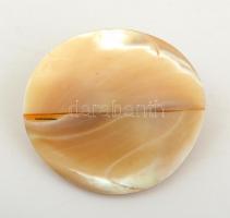 Gyöngyház bross, h: 3 cm