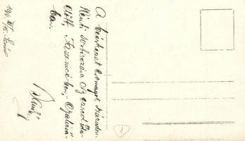 1916 Jaszów (Galicia), Osztrák-magyar katonák századonként szortírozzák a beérkezett csomagokat az e...