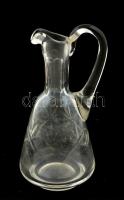 Kis üveg kiöntő, 13 cm.