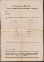 1942 Magyarországi Izraeliták Orsz. Irodájának felhívása zsidó munkaszolgálatosok részére meleg ruha...