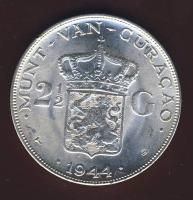 Curacao 1944. 2 1/2G Ag "Wilhelmina" T:BU