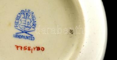 Herendi Viktória mintás porcelán tálka, kézzel festett, jelzett, hibátlan, d: 8 cm