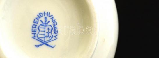 Herendi Eton mintás porcelán csésze és alj, kézzel festett, jelzett, hibátlan, csésze: 8x5 cm, alj: ...