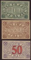 Pécs 1919. 10f, 20f, 50f T:I