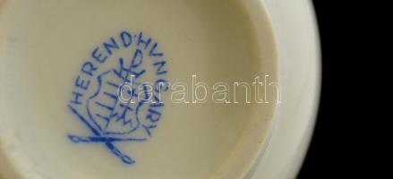 Herendi Eton mintás porcelán csésze és alj, kézzel festett, jelzett, hibátlan, csésze: 6.5x4.5 cm, a...