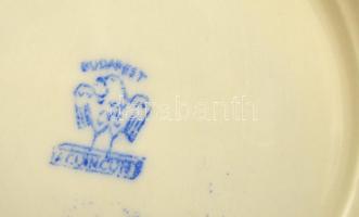 Aquincum különféle virágmintás porcelán tálkák, 4 db, matrciásak, jelzettek, hibátlanok, d: 8 cm