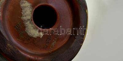 Zsolnay eozin mázas kút, jelzett, hibátlan, m: 13 cm