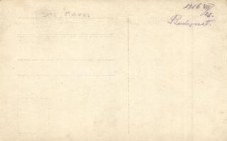 1916 A Dunai Flottila SMS Maros folyami monitora Budapesten, pihenő folyamőrök az ágyúk előtt / Dona...