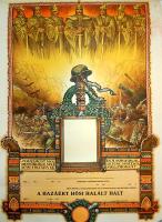 1944 Hősi halotti oklevél nagyalakú díszes