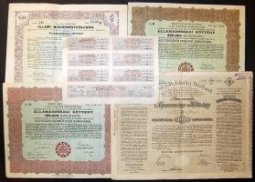 Kis részvény tétel: 1906. "Magyar Jelzálog-Hitelbank" nyreménykötvénye 100K-ról + 1925. Államadóssági kötvény 125000K-ról és 250000K-ról szelvényekkel + 1941. Állami nyereménykölcsön 50P-ről (2x) és 100P-ről szelvényekkel