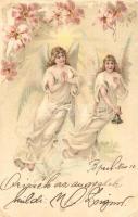1899 Angels greeting card, litho (EK)