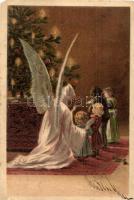 3 db RÉGI karácsonyi üdvözlőlap, vegyes minőség / 3 pre-1945 Christmas greeting cards, mixed quality