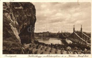 Budapest XI. Gellérthegyi sziklatemplom - 2 db régi képeslap / 2 pre-1945 postcards