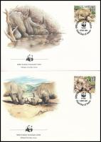 WWF Rhino set + 4 FDC WWF: Orrszarvúk sor + 4 FDC