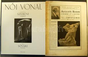 Szebeni András: Női Vonal aktfotó-album híres színésznőkről + Auguste Rodin művészete ismertető kiadvány franciául