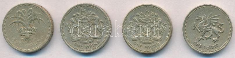 Nagy-Britannia 1983-2000. 1Ł (4x) T:2,2- ph.
Great Britain 1983-2000. 1 Pound (4x) C:XF,VF edge err...