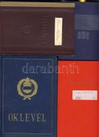 10 klf bizonyítvány, leckekönyv, oklevél 1940-1970