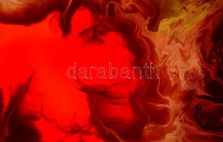 Sersovszky Zsuzsanna (1971-): "A stílus", márvány mintás festett üveg, fa keretben, jelzet...