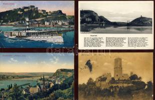 18 db képeslap főleg a 10-es évekből: tájak, városok, főleg német, + néhány motívumlap