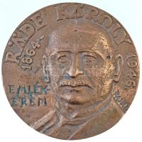 Rajki László (1939-) 1994. "100 éves a K.É.E. Budai Arborétuma / Räde Károly 1864-1946." aranyozott Br emlékplakett (80mm) T:2 kis oxidáció