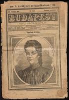 1898 A Budapest képes politikai napilap XXII. évfolyamának 251. száma, címlapon Erzsébet királyné haláláról